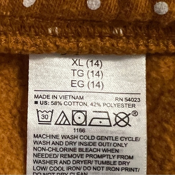 OLD NAVY Girls Sweatpants XL Large Logo Gold Dots Pockets Causal Lounge Pants - Picture 8 of 9